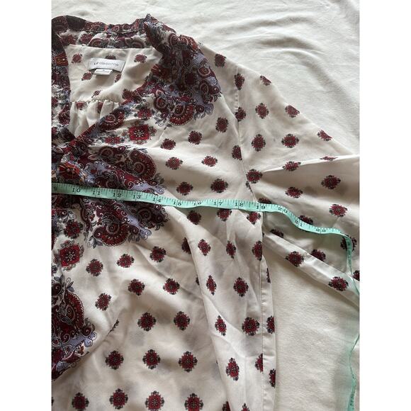 Liz Claiborne Medallion Paisley Blouse | Size M | Boho Vintage - Picture 4 of 5